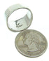 Jet Mother Of Pearl Sterling Silver Ring Size 7-3/4 AW63784
